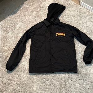 Thrasher Black Lightweight Hooded Jacket